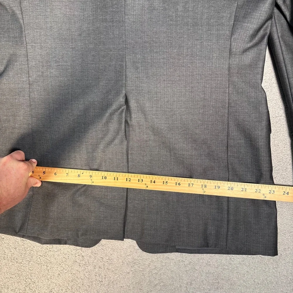 Hickey Freeman 2 Pc Suit Mens 42 Long Loro Piana Super 130's Wool‎ Madison Gray